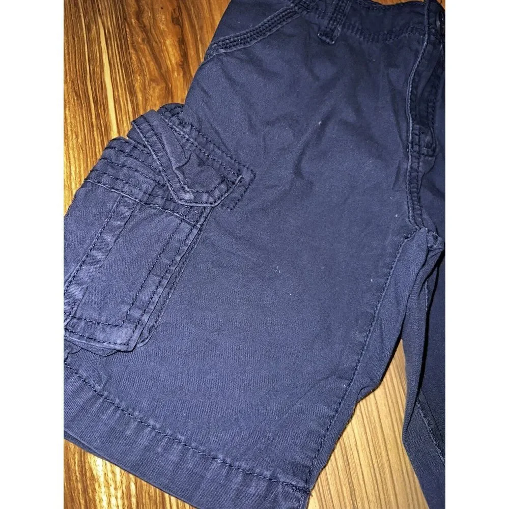 Oshkosh B'gosh First Wave Boys Shorts‎ Jean Denim Cargo Khaki Sz 7 Lot Of 3